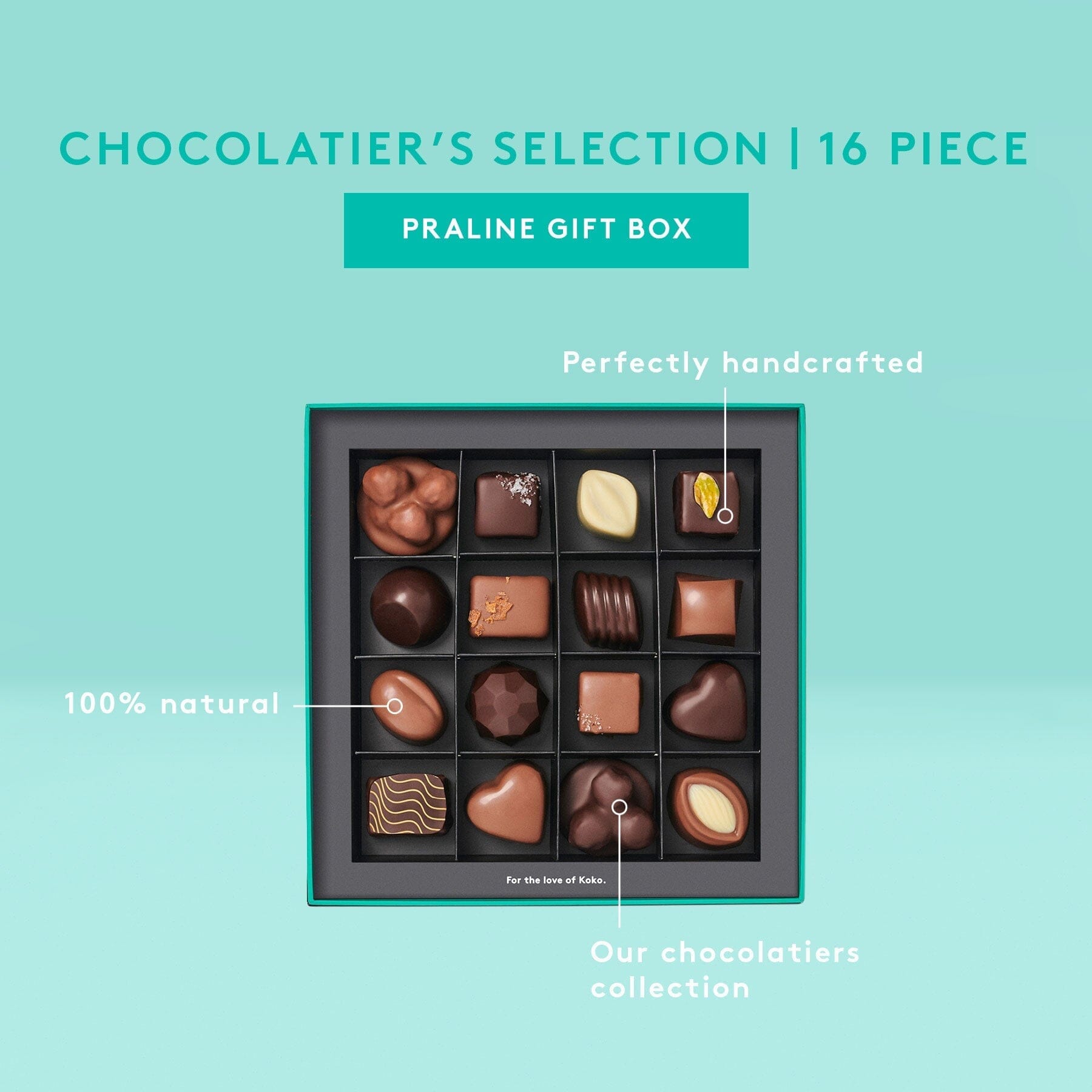 Chocolatier's Selection Praline Gift Box 16p-Indulgence-Koko Black-iPantry-australia