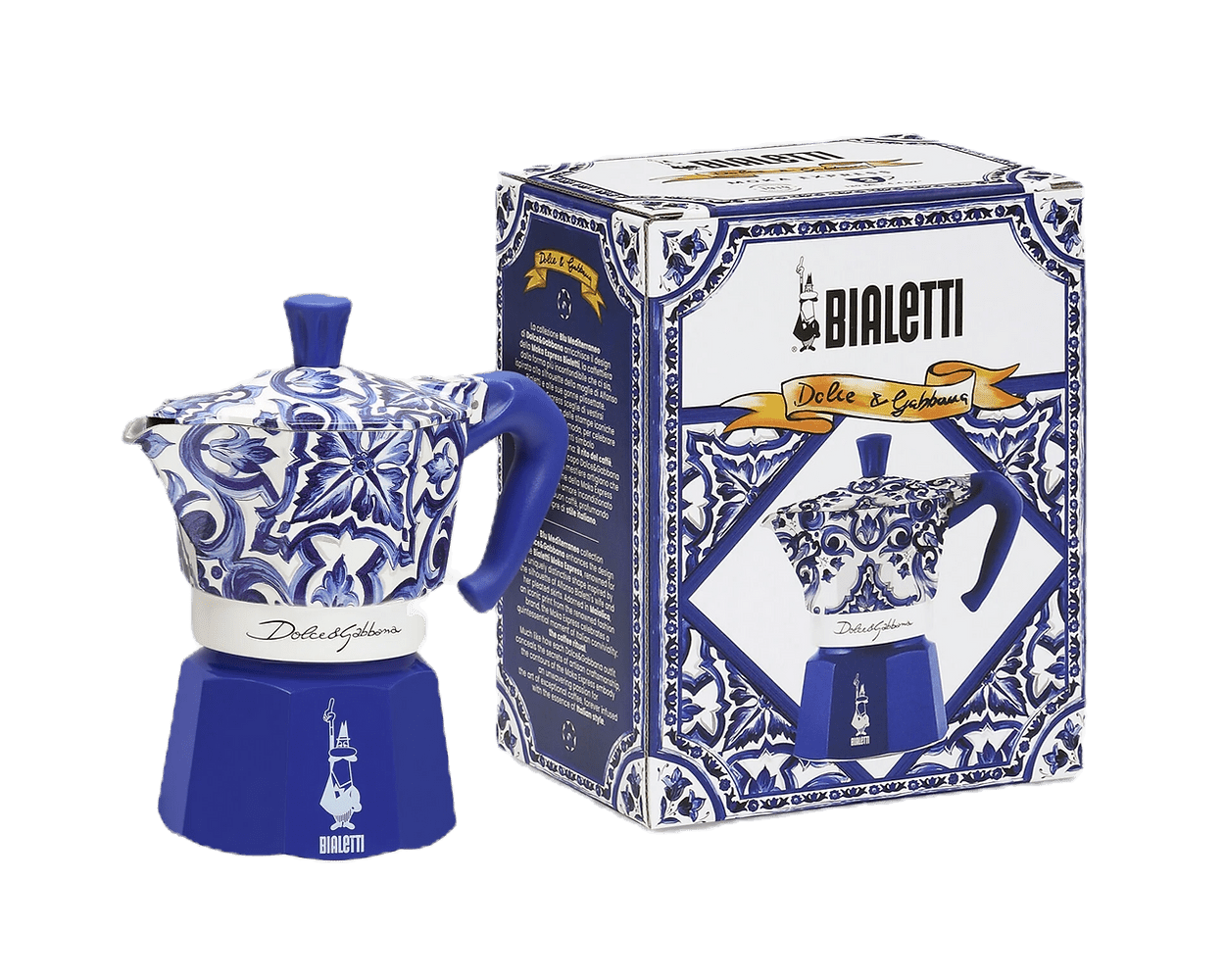 Dolce & Gabbana Mediterrean blue Bialetti Moka Express 3 Cup - Bialetti