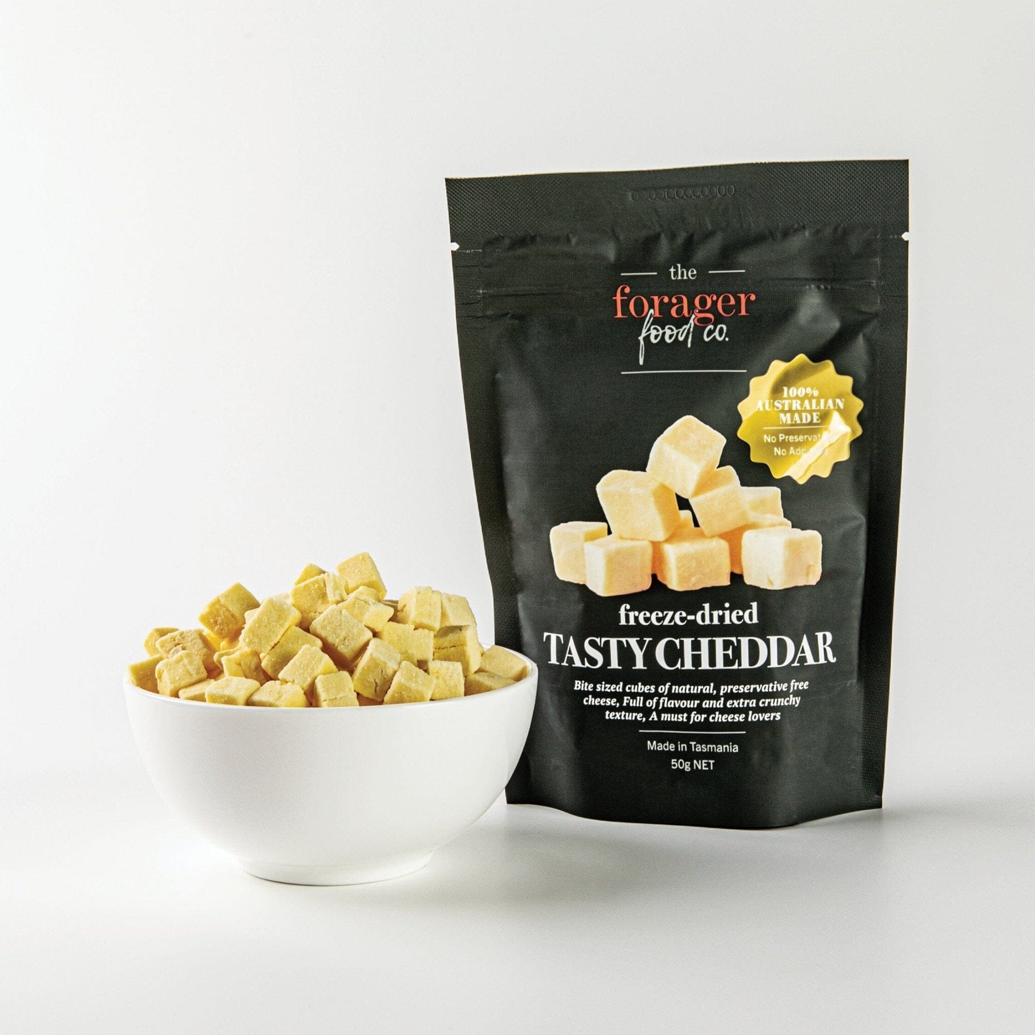 Freeze Dried Tasty Cheddar 50g-The Forager Food Co.-iPantry-australia