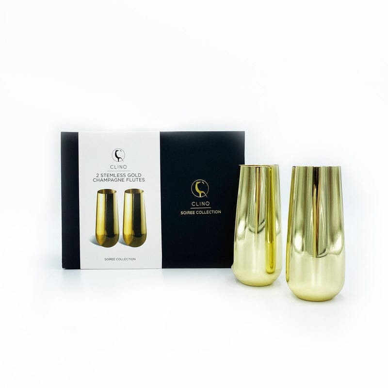 Gold Champagne Flutes 200ml-Clinq-iPantry-australia