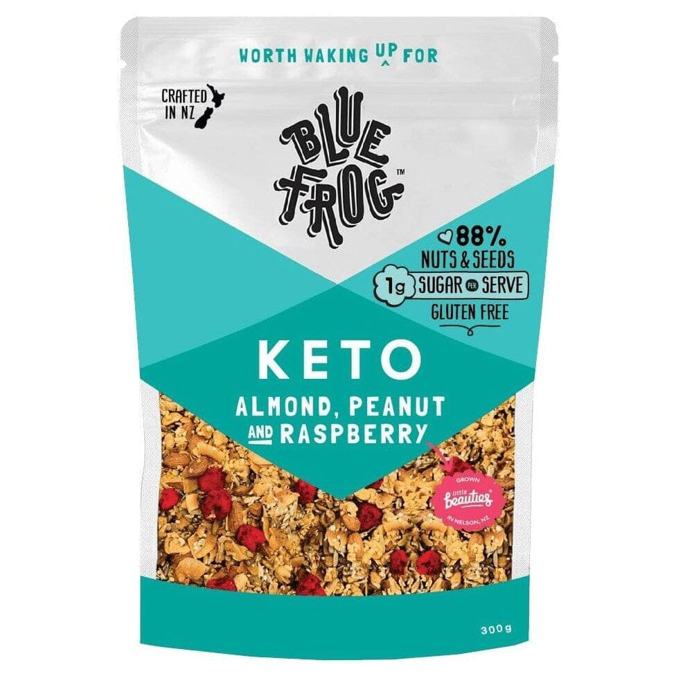 Keto Cereal Almond, Peanut & Raspberry 300g-Blue Frog-iPantry-australia