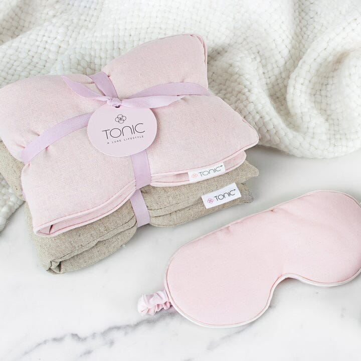 Luxe Linen Eye Mask Blush-Tonic-iPantry-australia