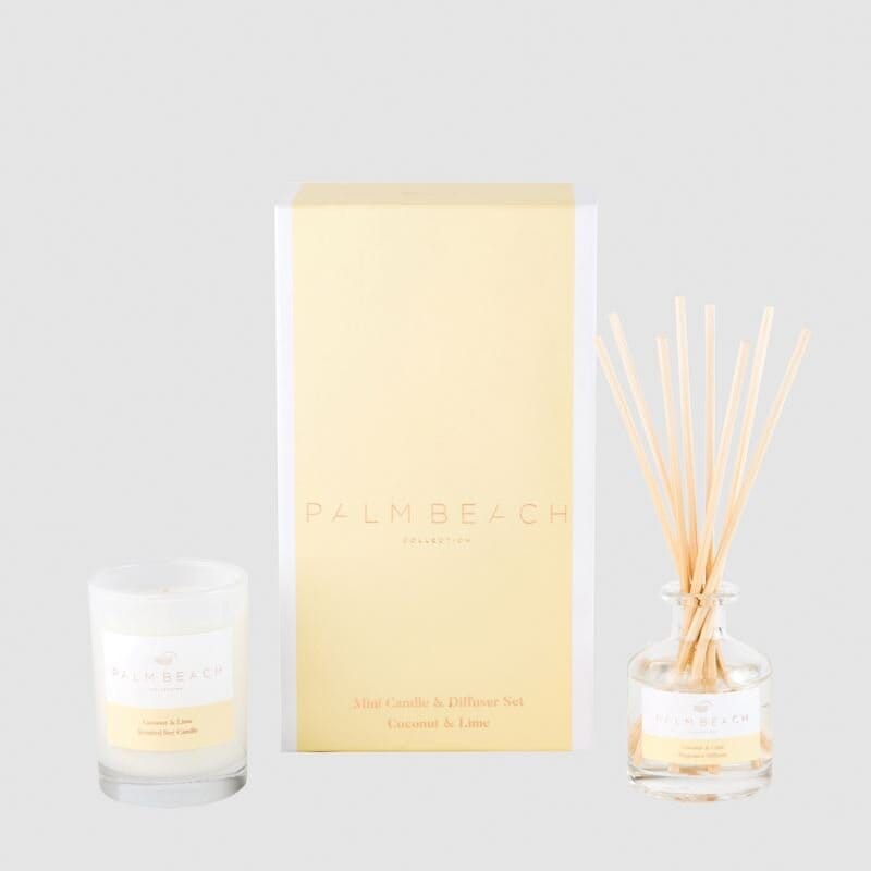 Mini Candle & Diffuser Coconut & Lime Gift Pack-Palm Beach Collection-iPantry-australia