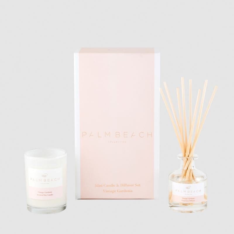 Mini Candle & Diffuser Vintage Gardenia Gift Pack-Palm Beach Collection-iPantry-australia