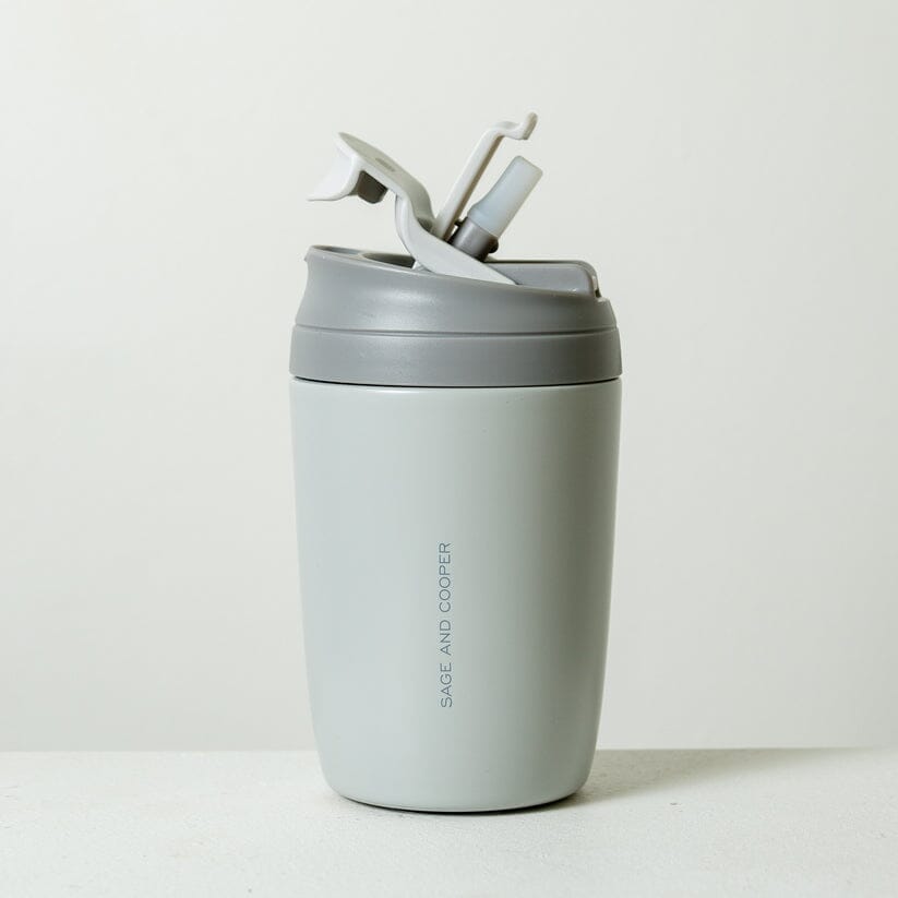 Olive Reusable Cup Cloud/Gunmetal-Sage and Copper-iPantry-australia