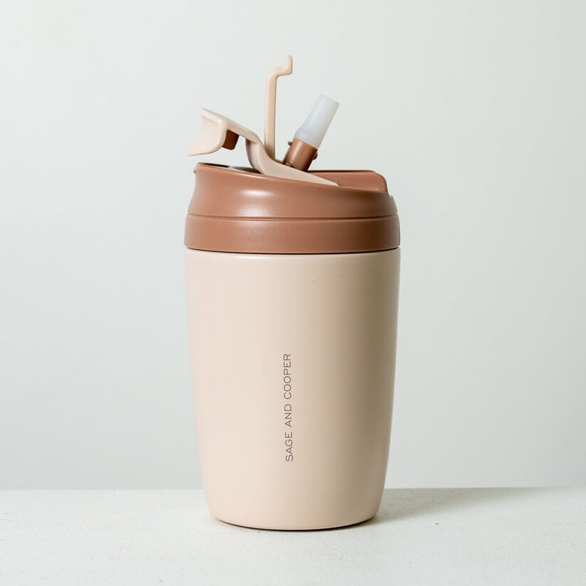 Olive Reusable Cup Sand/Chestnut-Sage and Copper-iPantry-australia