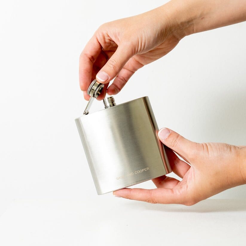 Personal Hip Flask Stainless Steel-Sage and Copper-iPantry-australia