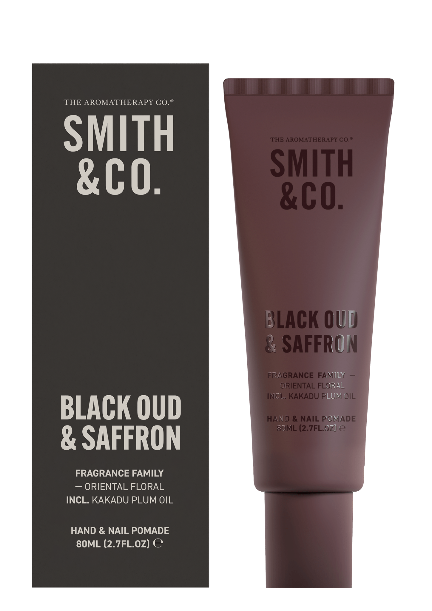 Smith & Co Hand and Nail Pomade 80ml Black Oud & Saffron - The Aromatherapy Company