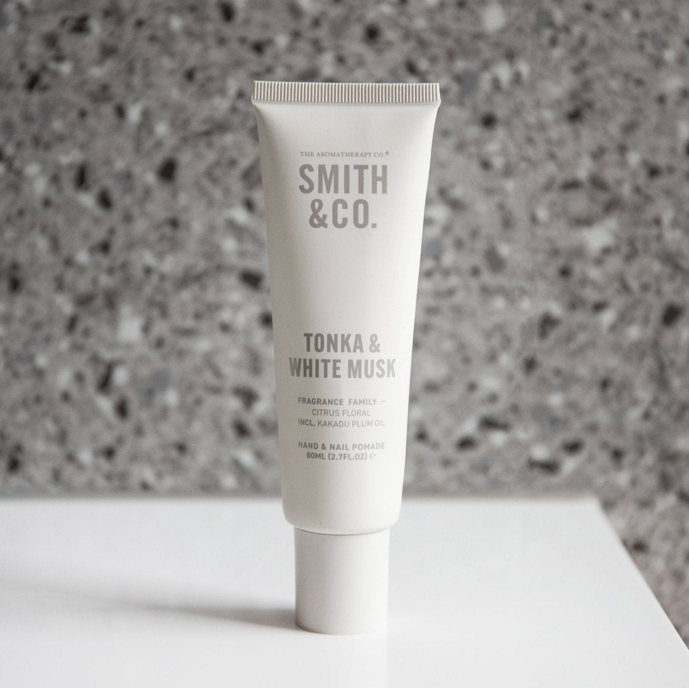 Smith & Co Hand and Nail Pomade 80ml Tonka & White Musk - The Aromatherapy Company