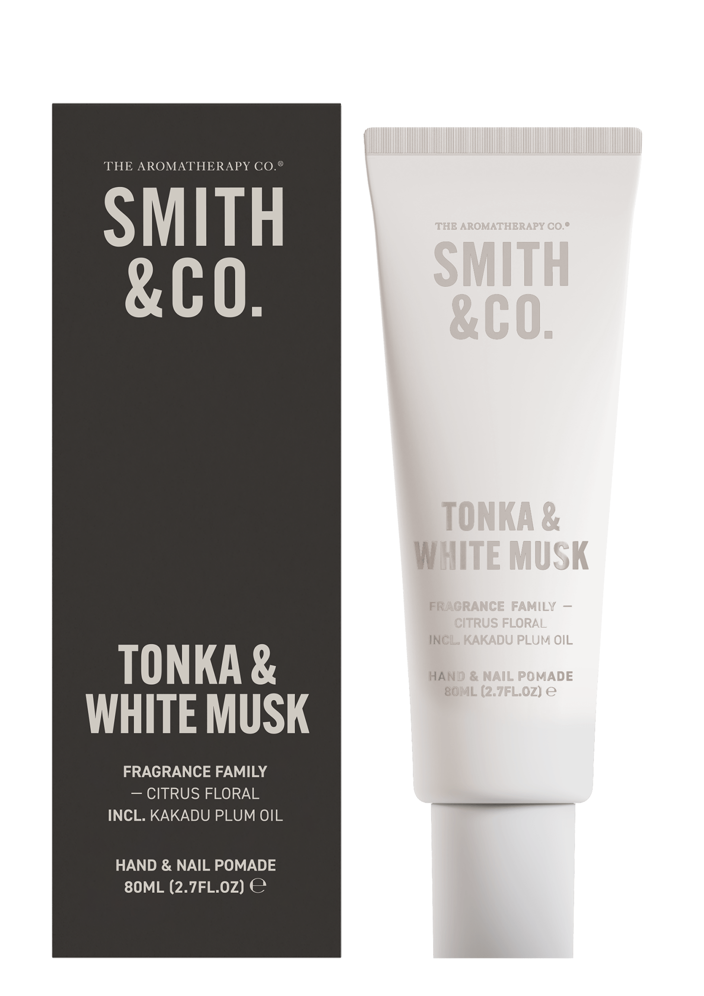 Smith & Co Hand and Nail Pomade 80ml Tonka & White Musk - The Aromatherapy Company