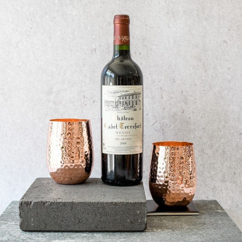 Stemless Copper Glasses 450ml-Clinq-iPantry-australia