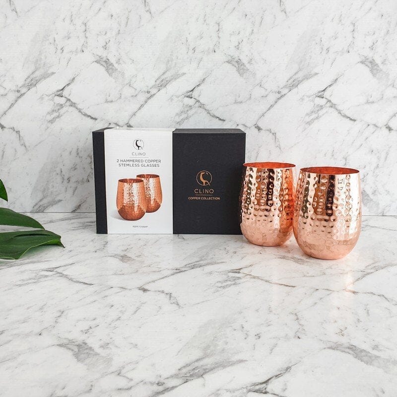 Stemless Copper Glasses 450ml-Clinq-iPantry-australia