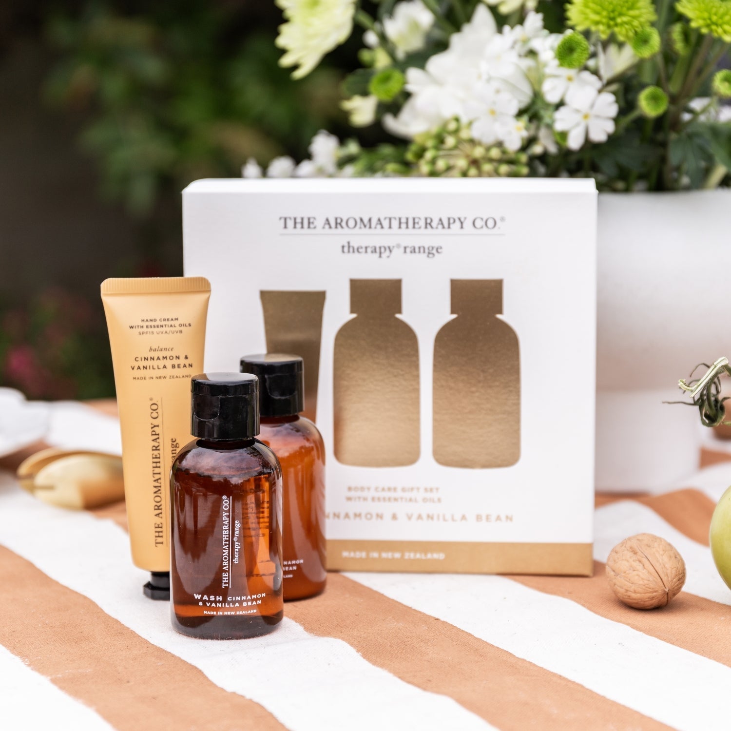 Therapy Mini Bodycare Trio Set Cinnamon & Vanilla Bean - The Aromatherapy Company